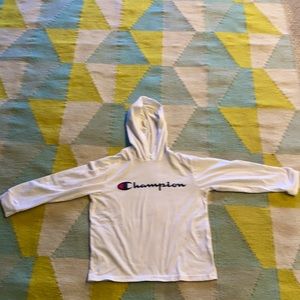 Boys SMALL champion shirt w/hood